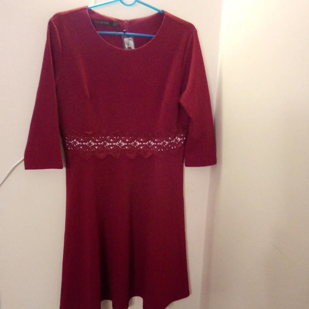 HOMEYEE DRESS  NEW SIZE 2XL BURGUNDY - Picture 7 of 10